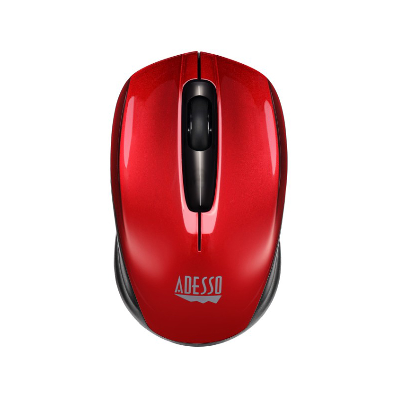 Adesso IMOUSE S50R Mouse - USB - Optical - 3 Button(s) - Red - Wireless - Symmetrical